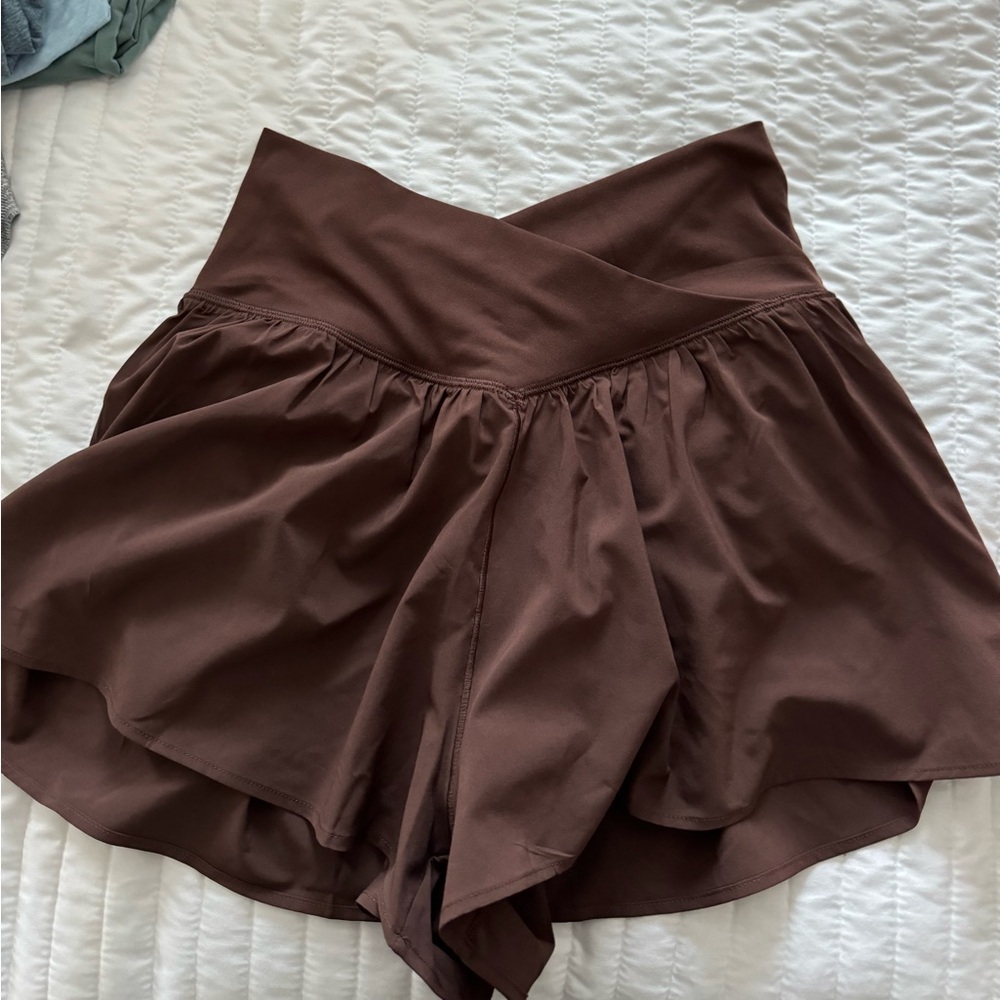 OFFLINE by Aerie brown crossover shorts